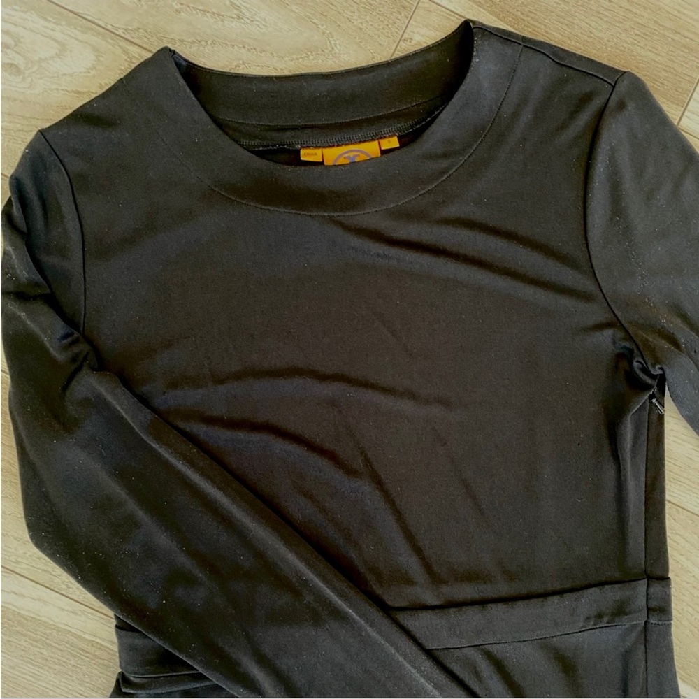 Tory Burch Long Sleeve Black Silk Dress